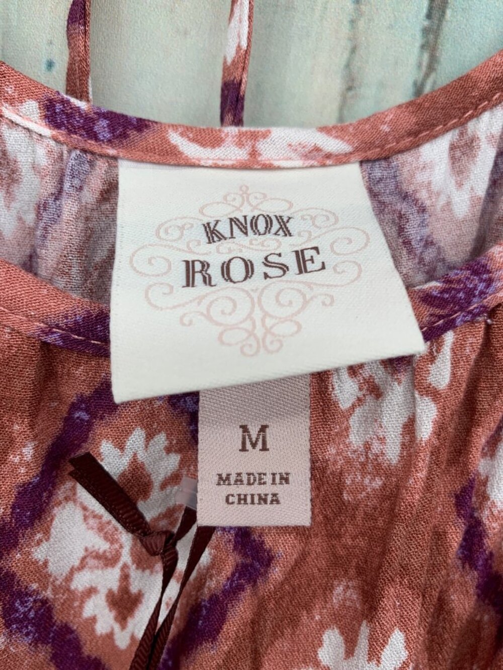 Knox Rose Womans M Cognac Midi Dress Balloon Sleeves Rayon Pockets NEW - Picture 2 of 10